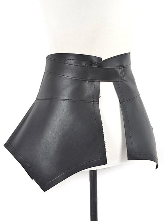 BNWT Plus Size XL Faux Leather Wrap Skirt Belt - Picture 3 of 4